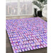 Patterned Blossom Pink Rug in Family Room, pat944pur