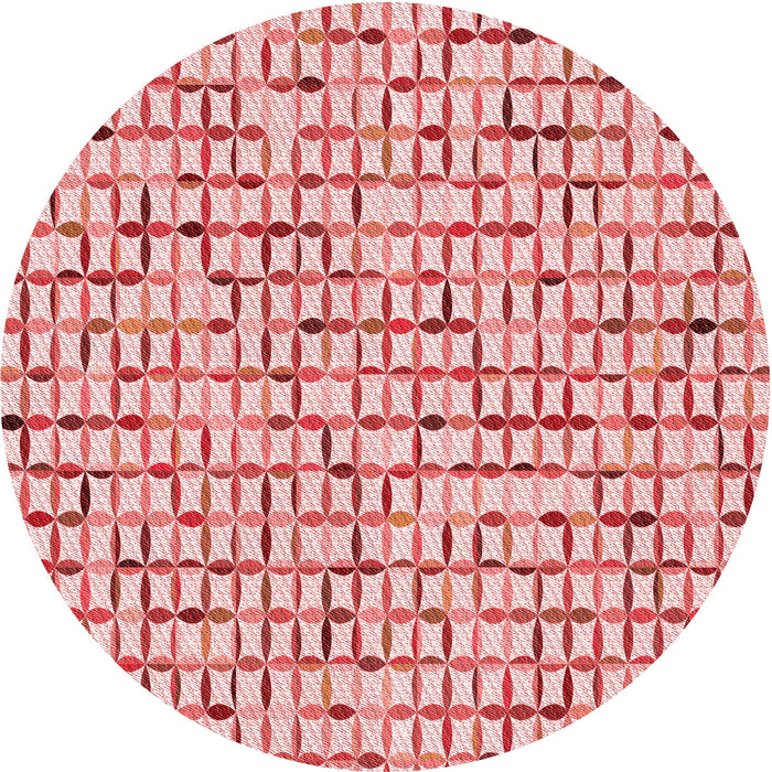 Square Patterned Deep Rose Pink Rug, pat944rd