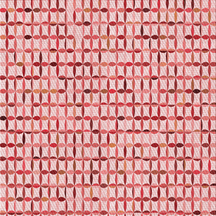 Round Patterned Deep Rose Pink Rug, pat944rd