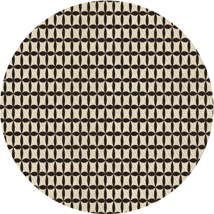 Square Patterned Deep Peach Orange Rug, pat945brn