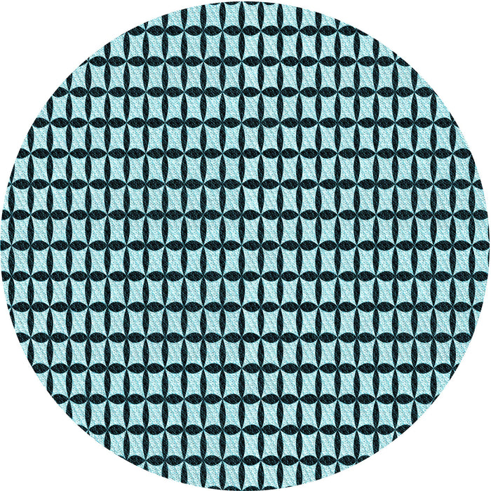 Square Machine Washable Transitional Deep Teal Green Rug in a Living Room, wshpat945lblu