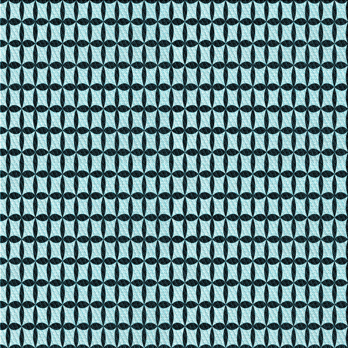 Round Patterned Deep Teal Green Rug, pat945lblu