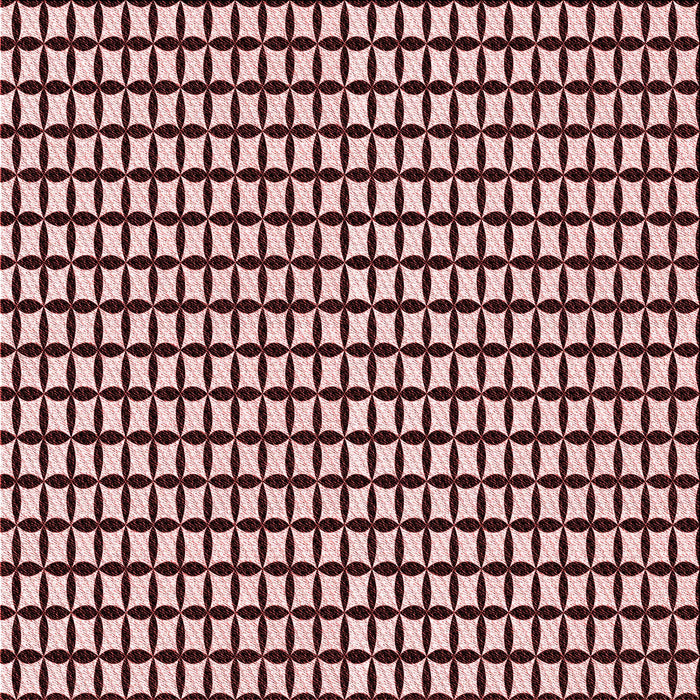 Round Patterned Deep Rose Pink Rug, pat945rd