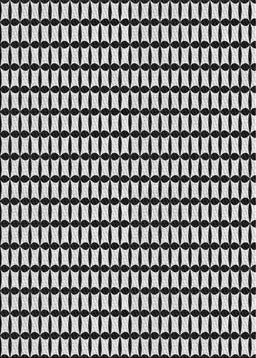 Patterned Charcoal Black Novelty Rug, pat945