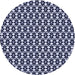 Square Patterned Night Blue Rug, pat946blu