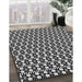 Patterned Platinum Silver Gray Rug in Family Room, pat946gry