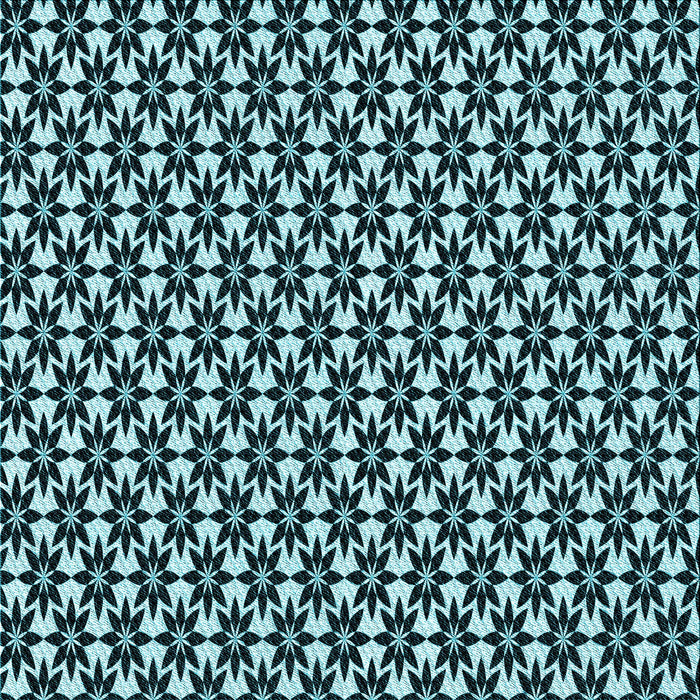 Round Patterned Blue Rug, pat946lblu