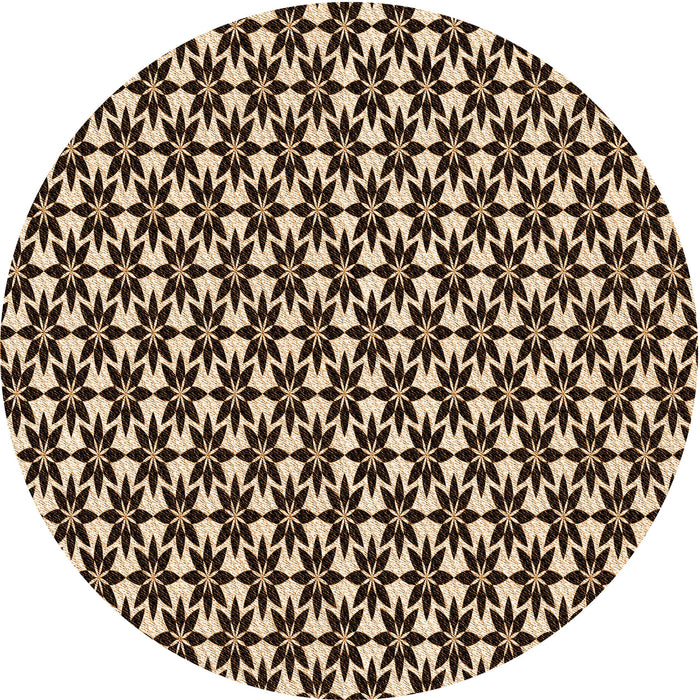 Square Patterned Black Brown Rug, pat946org