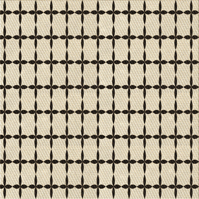 Round Patterned Wheat Beige Rug, pat947brn