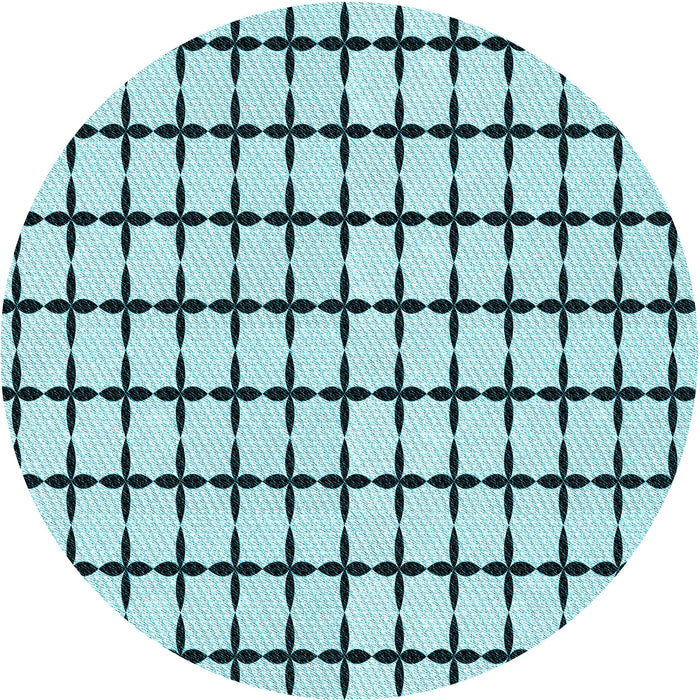 Square Patterned Deep-Sea Green Rug, pat947lblu