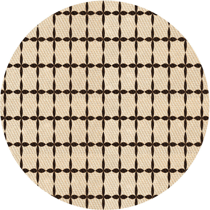 Square Patterned Sienna Brown Rug, pat947org