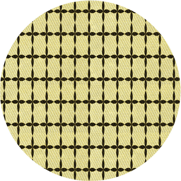 Square Patterned Mustard Yellow Rug, pat947yw