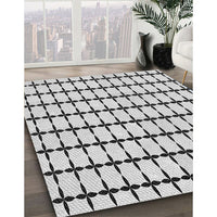 Patterned Ash Gray Novelty Rug, pat947