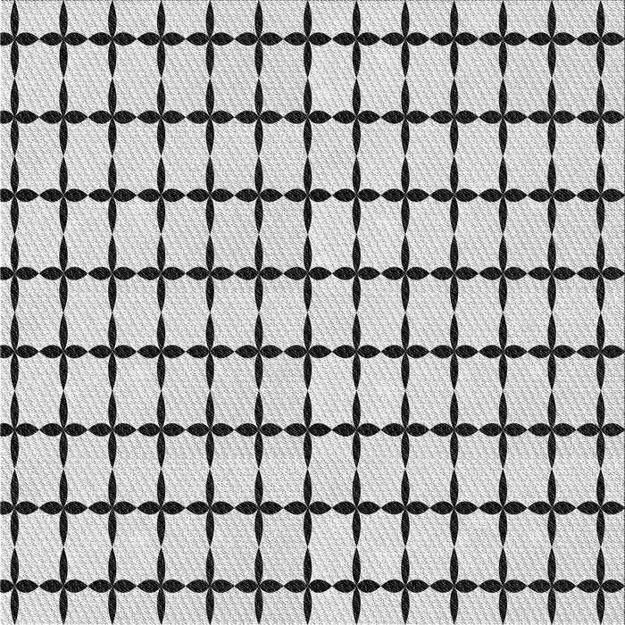 Square Patterned Ash Gray Novelty Rug, pat947