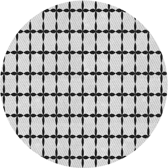 Sideview of Patterned Ash Gray Novelty Rug, pat947