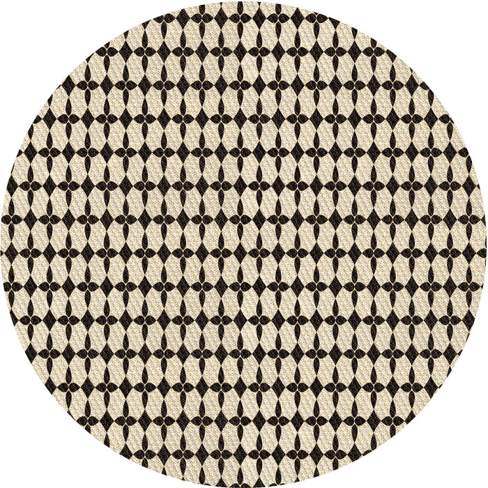 Square Patterned Vanilla Gold Rug, pat948brn
