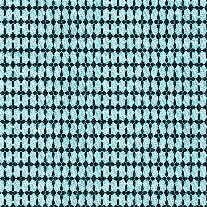 Round Patterned Medium Teal Green Rug, pat948lblu