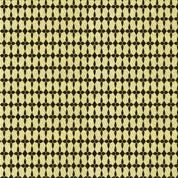 Round Patterned Mustard Yellow Rug, pat948yw