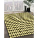 Machine Washable Transitional Mustard Yellow Rug in a Family Room, wshpat948yw