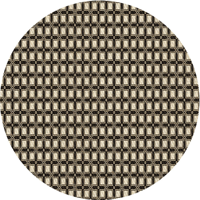 Square Patterned Midnight Gray Rug, pat949brn