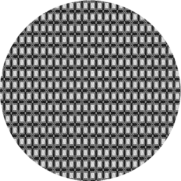 Square Machine Washable Transitional Charcoal Black Rug in a Living Room, wshpat949gry