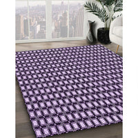 Patterned Dark Purple Rug, pat949pur