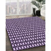 Patterned Dark Purple Rug in Family Room, pat949pur