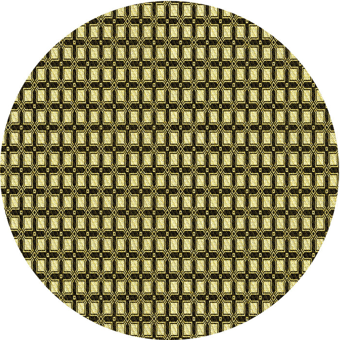 Square Patterned Metallic Gold Rug, pat949yw
