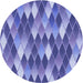 Square Patterned Purple Mimosa Purple Rug, pat95blu