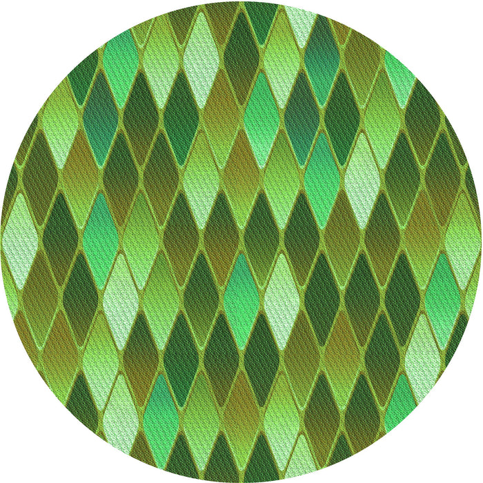 Square Patterned Green Rug, pat95grn