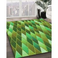 Patterned Green Rug, pat95grn