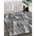 Patterned Carbon Gray Rug in Family Room, pat95gry