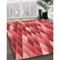 Patterned Red Rug, pat95rd