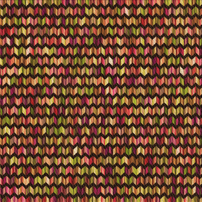 Round Patterned Sedona Brown Rug, pat950org