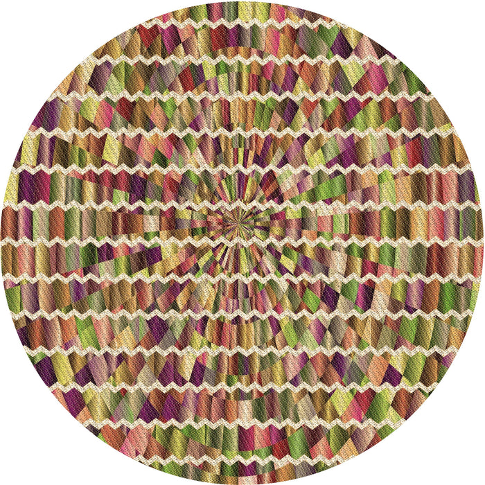 Square Machine Washable Transitional Brown Red Rug in a Living Room, wshpat951brn