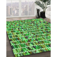 Patterned Green Rug, pat951grn