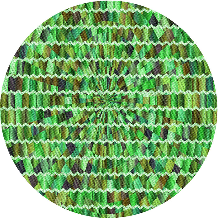 Square Machine Washable Transitional Green Rug in a Living Room, wshpat951grn