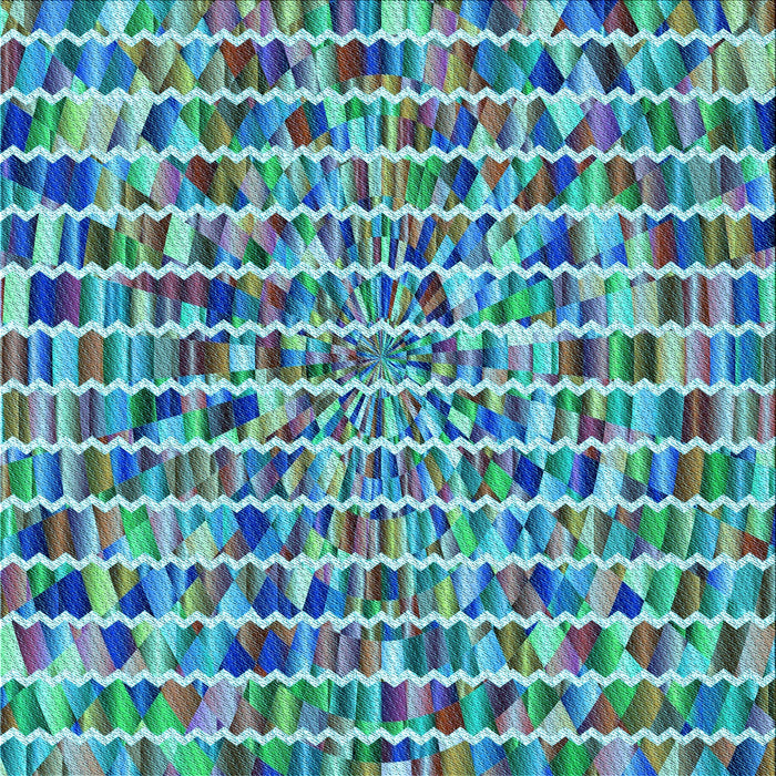 Round Machine Washable Transitional Turquoise Green Rug, wshpat951lblu