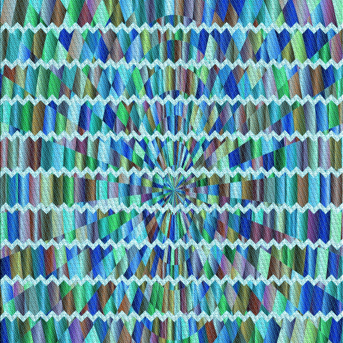 Patterned Turquoise Green Rug, pat951lblu
