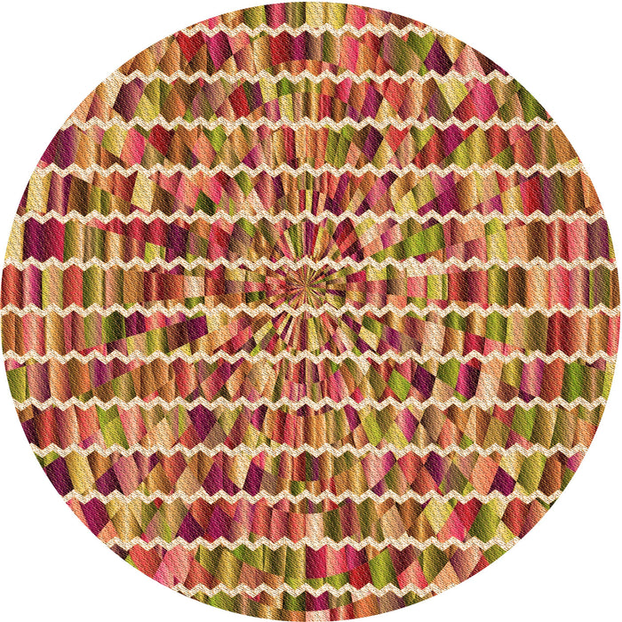 Square Patterned Orange Rug, pat951org