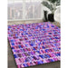 Machine Washable Transitional Dark Orchid Purple Rug in a Family Room, wshpat951pur
