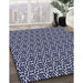 Patterned Night Blue Rug in Family Room, pat952blu