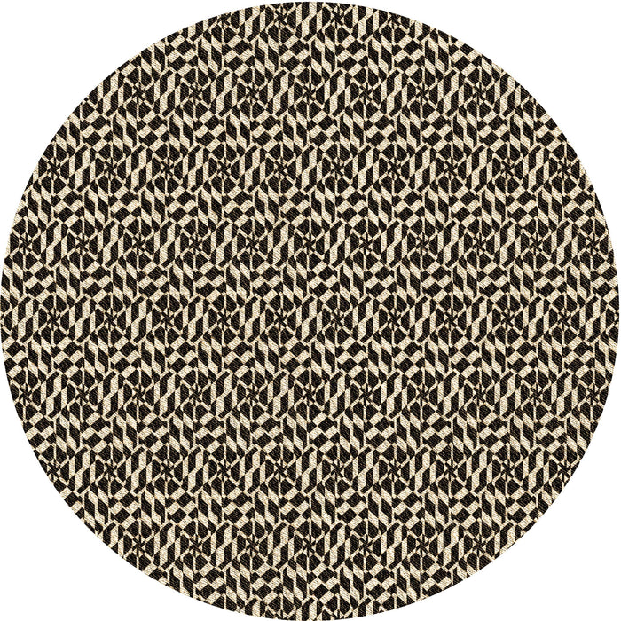 Square Patterned Midnight Gray Rug, pat952brn