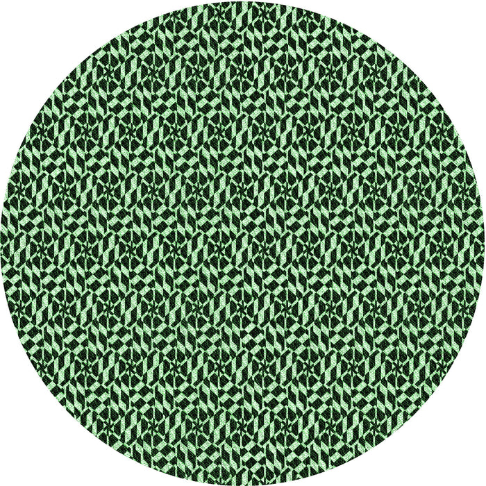 Square Patterned Pastel Green Rug, pat952grn