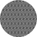 Square Patterned Midnight Gray Rug, pat952gry