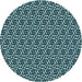 Square Machine Washable Transitional Deep Teal Green Rug in a Living Room, wshpat952lblu