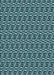 Patterned Deep Teal Green Rug, pat952lblu