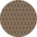 Square Patterned Black Brown Rug, pat952org