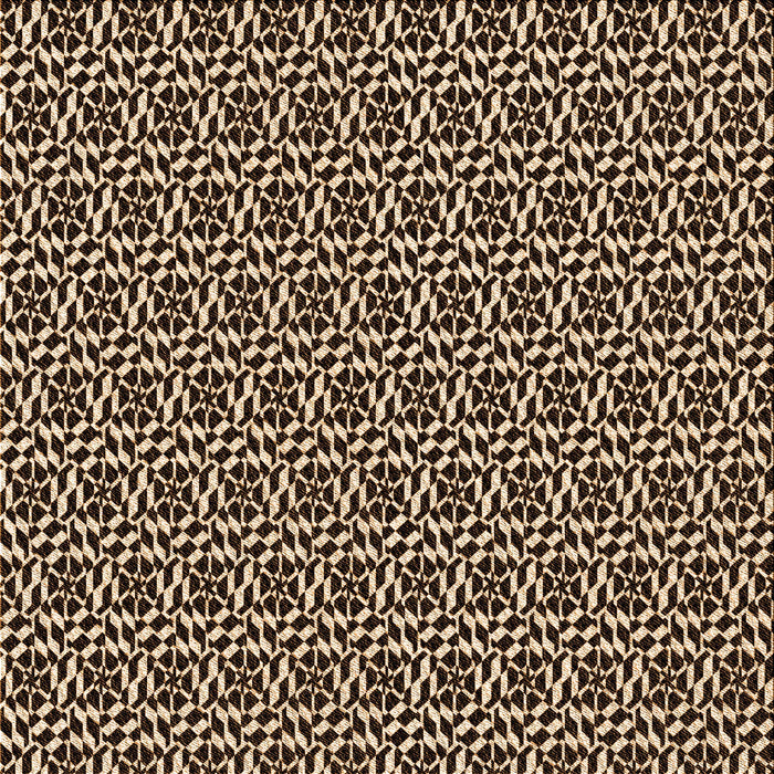 Round Patterned Black Brown Rug, pat952org