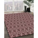 Machine Washable Transitional Dark Scarlet Red Rug in a Family Room, wshpat952rd